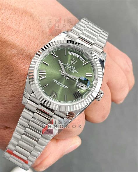 rolex day-date 40 olive green dial